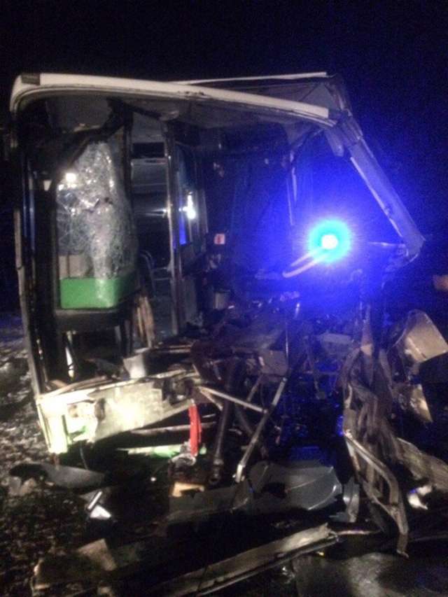 Дтп с автобусом на трассе «Нарва» в Волосовском районе 12 ноября 2016