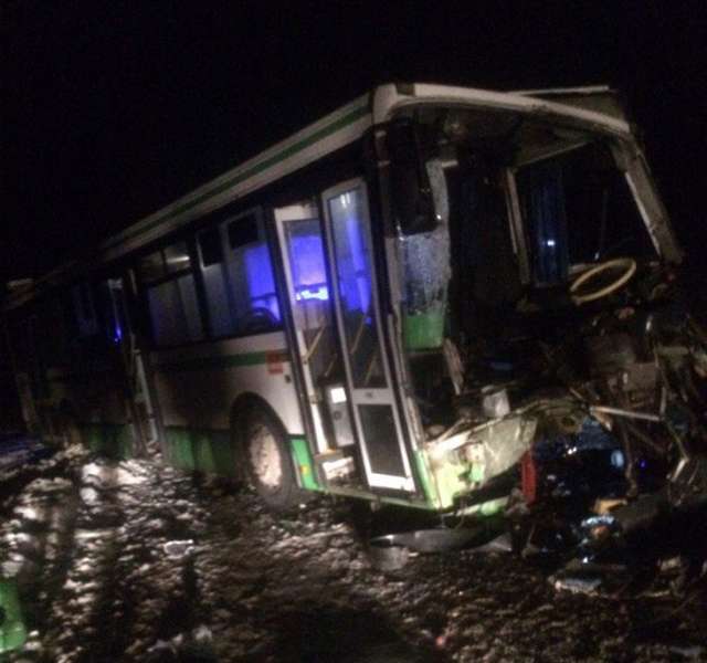 Дтп с автобусом на трассе «Нарва» в Волосовском районе 12 ноября 2016