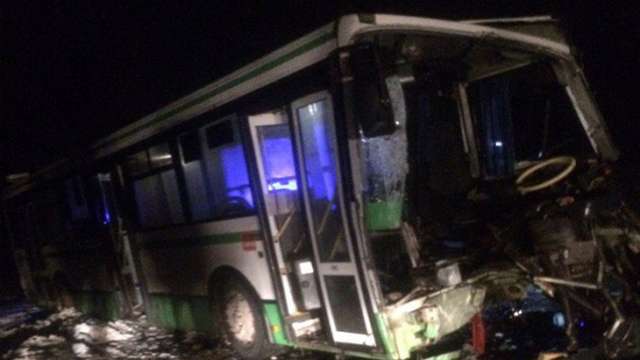 Дтп с автобусом на трассе «Нарва» в Волосовском районе 12 ноября 2016