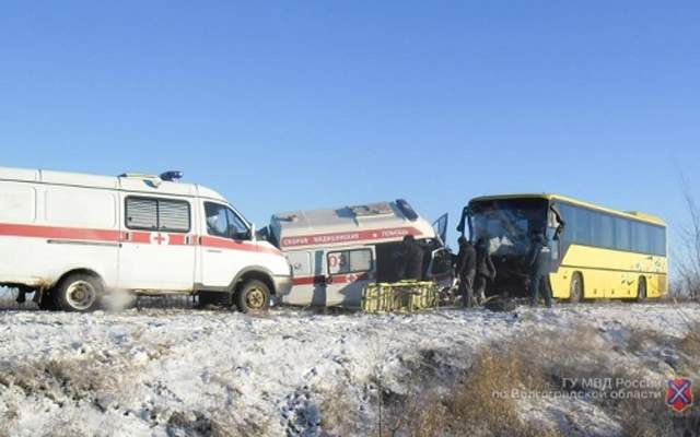 Дтп со скорой в Котовском районе Волгоградской области 23 ноября 2016
