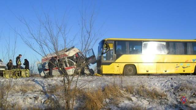 Дтп со скорой в Котовском районе Волгоградской области 23 ноября 2016