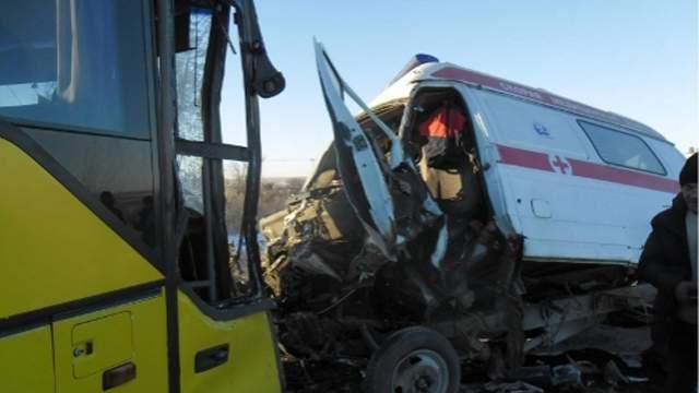 Дтп со скорой в Котовском районе Волгоградской области 23 ноября 2016
