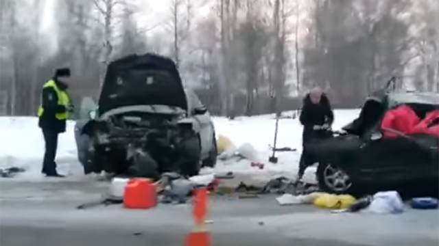 Страшное дтп на трассе «Сибирь» в Красноярском крае 2 января 2017