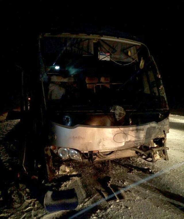 Страшная авария с автобусами на трассе «Бийск - Барнаул» в Косихинском районе 4 января 2017