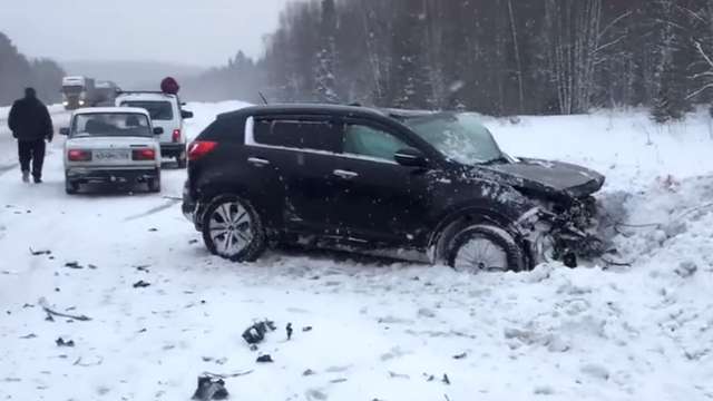 Серьезное дтп на трассе «Ачинск - Красноярск» в Емельяновском районе 6 января 2017