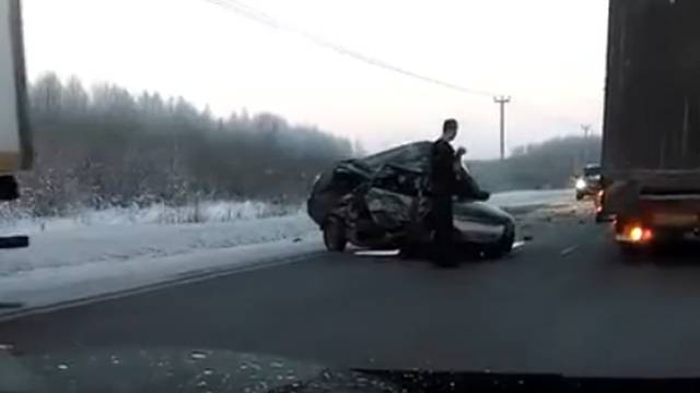 Страшное дтп на трассе «Тюмень - Ханты-Мансийск» 14 января 2017
