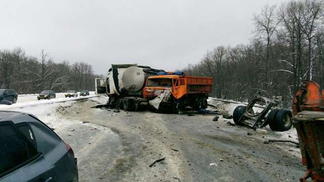 Массовое дтп на трассе М5 «Урал» в Пензе 16 февраля 2017