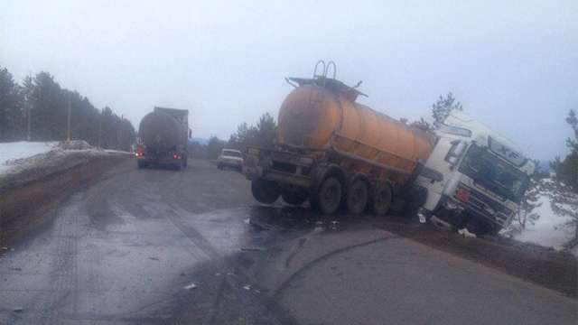 Дтп с грузовиком на трассе «Сарапул - Камбарка» в Сарапульском районе 17 марта 2017