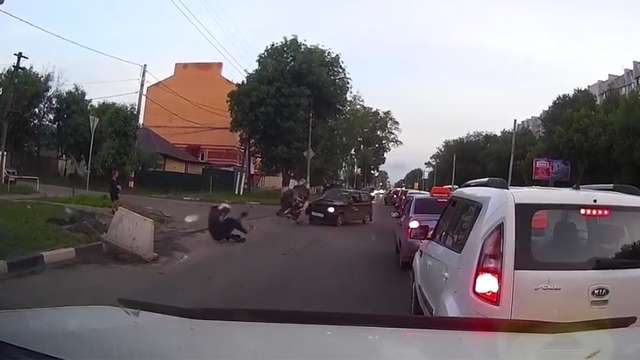Дтп с мотоциклистами на улице Локомотивная в Ульяновске