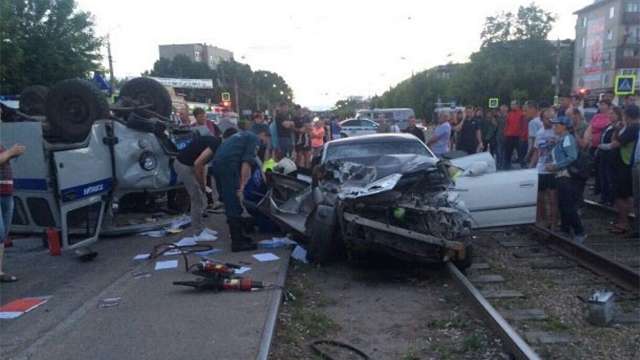 Погоня закончилась страшным дтп в Ангарске